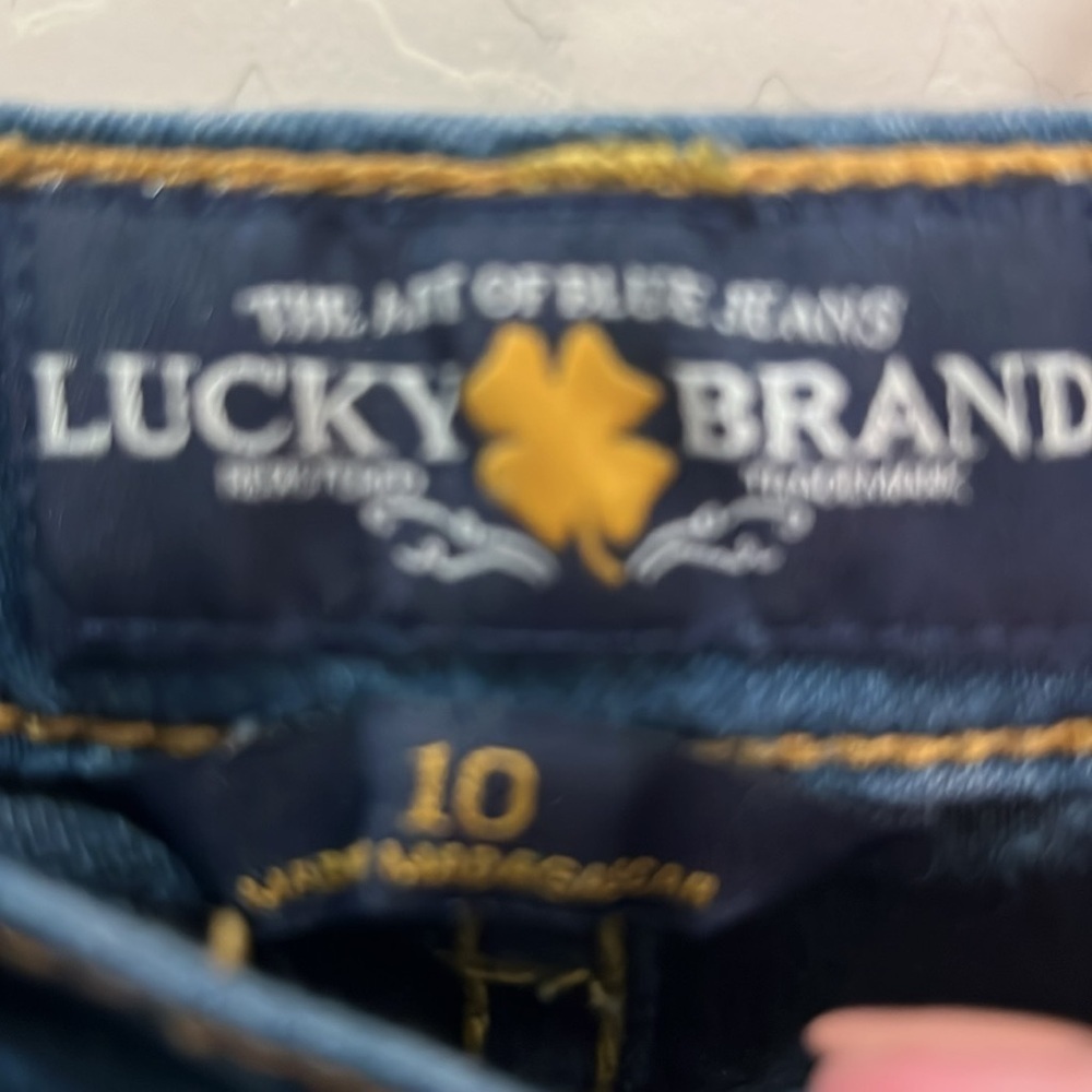 Lucky Brand Girls Jean Shorts Bermuda Vintage Long Zoe Jegging Adjustable Waist - Picture 4 of 12